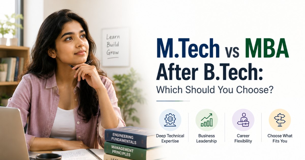 M.Tech vs MBA After B.Tech: Which Should You Choose?